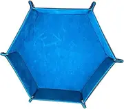 ERINGOGO Hexagon Dice Tray in Pu Leather Collapsible Storage Organize Your Desktop Ease