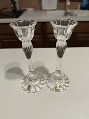 RCR Royal Crystal Rock Candle Sticks 24% Crystal Italy NWOT