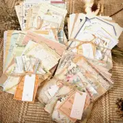400 Sheets Vintage Scrapbook Paper Supplies, Diy Junk Journal Supplies, Bullet J