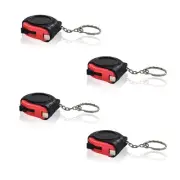 4 Pack 1m/3ft Retractable Kids Tape Measure Mini Keychain Metric/Inch Measuri...