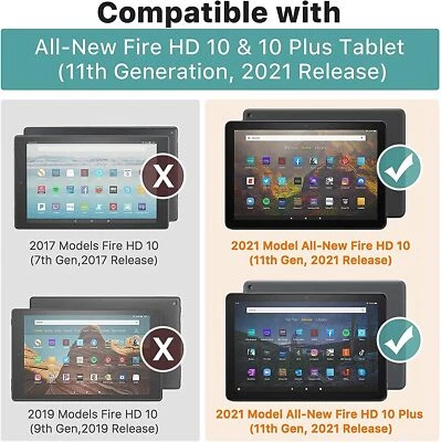 Fire HD 10 Tablet (2021 Release 11th Generation) & Fire HD 10 Plus Tab Case for