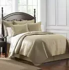 Waterford Crystal Low Luster Finish Queen Coverlet - Gold