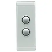 CLIPSAL SATURN 4062AL-OM - 2 Gang Pushbutton LED Architrave Switch - Ocean Mist