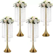 4 Pcs Gold Centerpieces for Table, Rozrety Wedding Centerpiece Vases for Tables