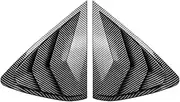 A Pair Rear Window Louver Shutter Compatible for X6 F16 2015-2019 Side Air Vents Shutter Cover Trim Exterior Accessories(Carbon Fiber)