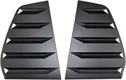 YJVVWQVF Car Rear Window Shutter Compatible for VW Golf 6 Golf 7 Golf 7.5 MK7 7.5 GTI GTD R Models 2PCS Window Louver Side Vent Cover Trim(Bright Black 8)