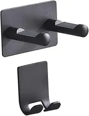 LOLIPPYY Towel Racks for Bathroom Hair Dryer Stand Wall-mounted Storage Rack Multi-functional Black Bathroom Organizer