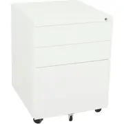 RAPIDLINE MOBILE PEDESTAL 1 File 2 Drawers 610mmH x 460mmW x 472mmD White Satin