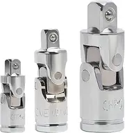 VASTOOLS Universal Joint Socket Adapter 3pcs, 1/4, 3/8 & 1/2 in.Drive, CR-V, Impact Universal Joint Set, Access Fasteners at Any Angle
