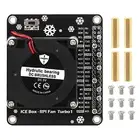 GPIO Turbo Cooling Fan Expansion Board With LED Light For Raspberry Pi 4B/3B+/3B