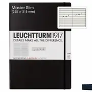 Leuchtturm1917 Notebook Master Slim A4+ Staves - Black