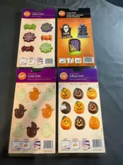 4 piece Wilton Halloween Lot Chocolate Candy Pretzel Molds Ghost Pumpkin Spiders