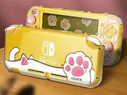CEDER - Protective Case Rigid Transparent Cover Cat Compatible with Nintendo Switch Lite