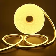 SUCIKORIO Neon Led Strip Light 5m / 16.4ft, Dimmable LED Strip Lights Waterproof IP65 Flexible Neon Led Rope Light Warm White 3000K Cuttable 12V led Lights with Dimmer Controller for Indoor & Outdoor