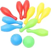 SUPVOX Mini Bowling Set for Boys and Girls 14cm Height Indoor/Outdoor Play Odorless Toys for Family Activities Random Color