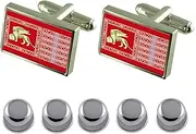 [Select Gifts] Shirt Dress Studs Venice City Italy Flag Cufflinks