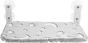 SUPVOX Glow in The Dark Cat Window Perch with Metal Frame & Stars Pattern - Foldable Cordless Cat Hammock Bed, Pet Resting Seat for Cats (4 Suction Cups, Washable Cover)