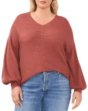 1.state Plus Bubble Sleeve Sweater