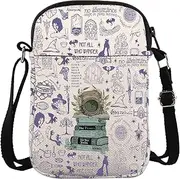 [ZJXHPO] Fantasy Book Cross Body Bag Lord Literary Messenger Bag Ring Book Reader Shoulder Bag Bookish Bookwork Gift