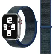 For Apple Watch Series 3,42-mm Case,Nylon Watch Band,Fastener,Dark Blue