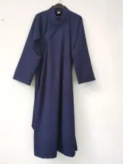 Taoist Oblique Lapel Sanqing Collar Robe Thickened Plush Bamboo Hemp Taoist Robe