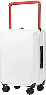 [Ｗoowayo] Carry On Luggages Suitcase USB Interface Suitcases Trolley Luggage Universal Wheels TSA Customs Combination Lock Luggage Suitcases (White 26 in)