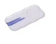 Yanco China OC-5112 Ocean White/Blue Porcelain 12" x 6" 2 Compartment Plate