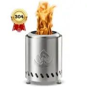 Tabletop Fire Pit Smokeless Compact & Portable Dual Fuel with Portable Bag, 304