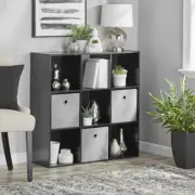 Mainstays 11" 9-Cube Storage Organizer, Black