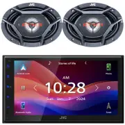 JVC KW-M695BW Single-DIN Bluetooth MP3 Receiver, 2x 6x9" 500W Max 3-Way Speakers