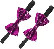 [BESTYASH] Bow Tie Celebration Decor Glitter Anniversary Plum Scrunchies Party Shiny Ties Pre Special Fancy Sequins Ribbon Men Cocktail Rhinestone Wedding Classic Leather Rosy