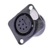 New Genuine Neutrik NC7FD-L-B-1 7 Pin XLR Female Chassis Panel Mount Black/Gold
