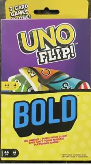 Uno Flip! and Bold Card Games - 2 games in one pack New Family Game