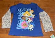 Bubble Guppies Toddler Boy Blue Long Sleeve Top Shirt New 4T