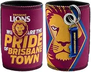 Brisbane Lions AFL Footy Stubby Holder Can Cooler with Bottle Opener