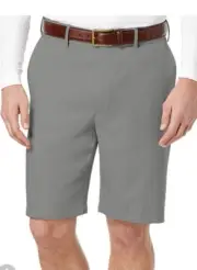 NWT PGA Tour Men's Performance Expandable Waist Flat Front Shorts Size 34