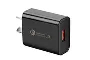Orotec 18W Qualcomm 3.0 Quick Charge USB Wall Charger, Black