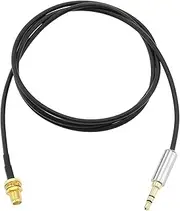 eMagTech SMA Female to 3.5mm 1/8" TRS Stereo Plug Extension Cable Length 1m for Connecting a Shortwave Radio or Radio Receiver to an Antenna Coaxial Coaxial Cable