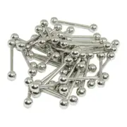 Nose Rings L Shape & Straight With Gems 18G Variety Of Colors 16pc
