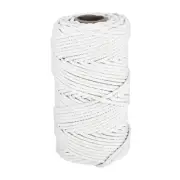 0.2" 328 Feet Macrame Cord, Cotton Cord Rope String 4 Strands Bright White