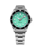 RATIO FreeDiver Sapphire Stainless Steel Green Dial Quartz RTF039 Mens Watch