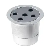 Coffee Pods for Coffee Maker, Reusable 5-Hole Coffee Pods, Portable Coffee Pods, Metal Espresso Pods for Cafes, Hotels, Home, 5.3x3.5x4.4cm/2.09x1.38x1.73 Inches, 55g