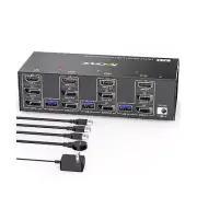2 Displayport + HDMI USB 3.0 KVM Switch 3 Monitors 3 Computers, 8K@60Hz,4K@14...
