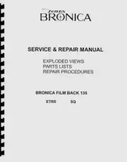 Bronica Film Back 135 for ETRS & SQ Service & Repair Manual Reprint