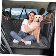 Back Seat Extender for Dogs-Supports 400lb,Waterproof Dog Car Seat Cover Hard
