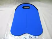 Blue Wine Water Bottle Tote Foam Cushion Home Away Vacation - Holds 2 Bottles