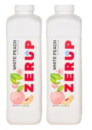 Zerup Zero Sugar / Sugar Free White Peach Syrup ( 1 Litre ) 2 Pack