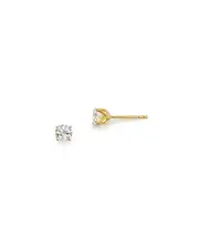 Diamond Round Tulip Stud Earrings in 14K Yellow Gold, 0.33 ct. t. w.