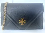 New Tory Burch Mini Kira Crossbody Black Bag Leather