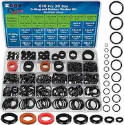 TWCC 6 Size Flat Rubber Washers and 18 Size O Ring Assortment Kit,360PCS Nitrile Gasket Set for Sealing Faucet Pipe Water Hose Shower Head,Pressure Washer Plumbing Repair.OD 9-31MM